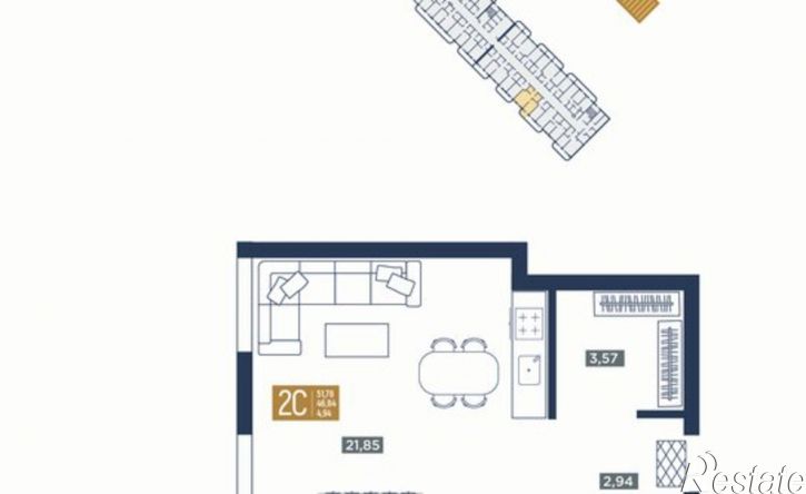 2-комн квартира в новом доме курорт Лучи