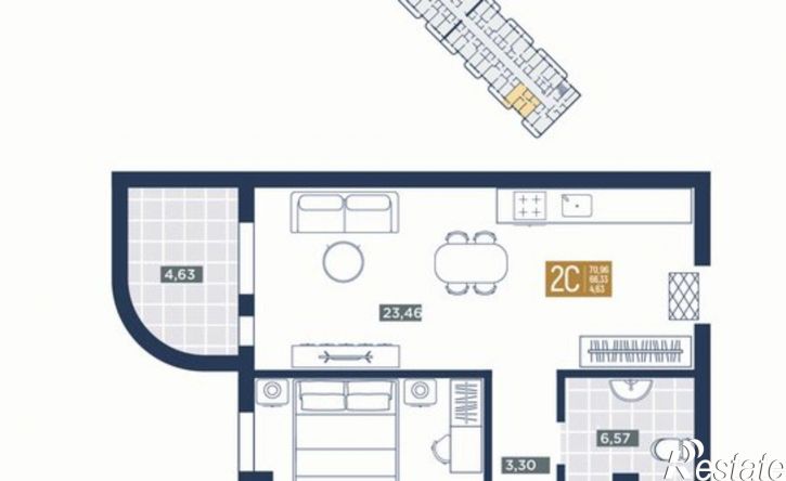 3-комн квартира в новом доме курорт Лучи