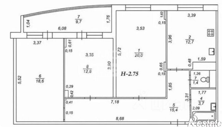 3-комн квартира пр-д Солдатских матерей, 6Г 1,  д. 6Г 1,  к. 1