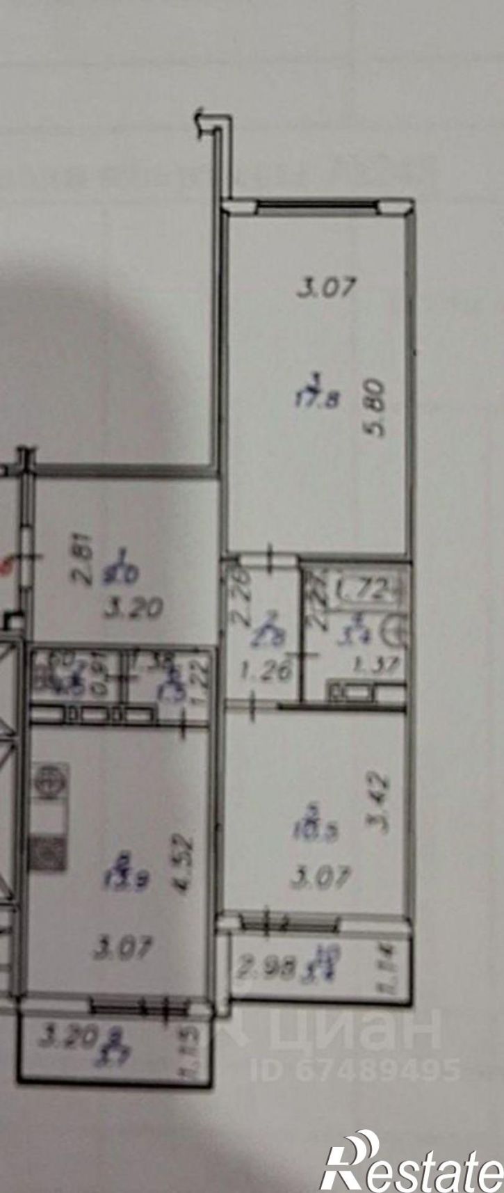 2-комн квартира ул Адмирала Пустошкина, 22 5,  д. 22 5,  к. 5