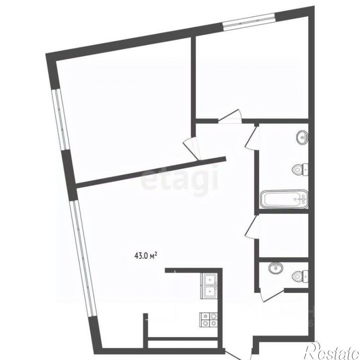 2-комн квартира пр-кт Революции, 3,  д. 3