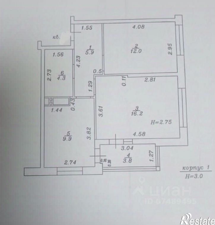 2-комн квартира Анапское шоссе, 18 1,  д. 18 1,  к. 1