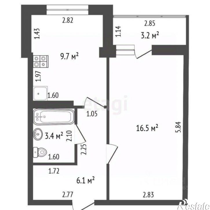 1-комн квартира ул Лермонтова, 116д,  д. 116д