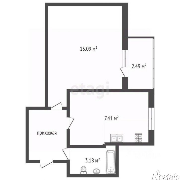 1-комн квартира Пионерский пр-кт, 57 4,  д. 57 4,  к. 4