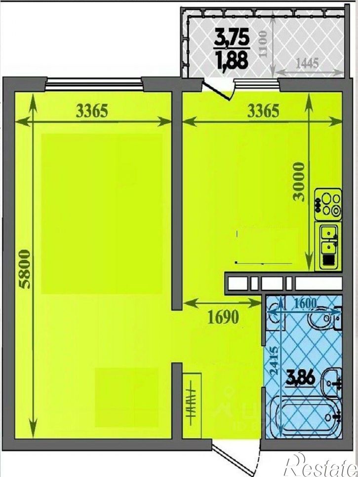 1-комн квартира ул Адмирала Пустошкина, 22 6,  д. 22 6,  к. 6