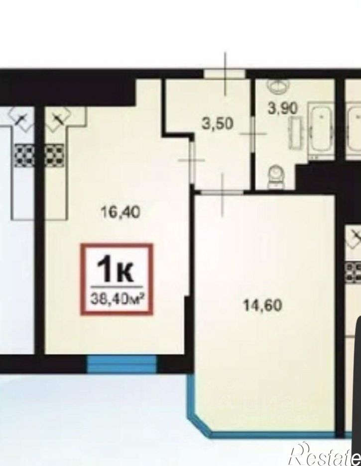 1-комн квартира Анапское шоссе, 30 3,  д. 30 3,  к. 3