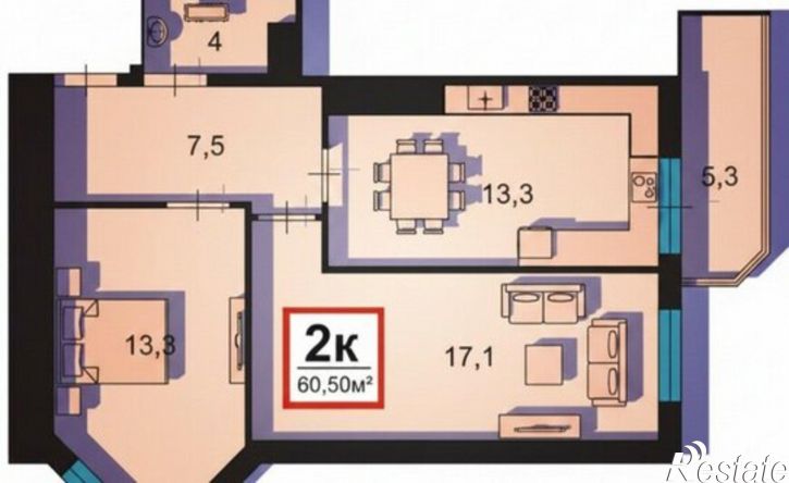 2-комн квартира Анапское шоссе, 30 3,  д. 30 3,  к. 3