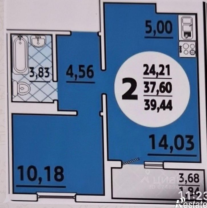 1-комн квартира ул Адмирала Пустошкина, 22 10,  д. 22 10,  к. 10