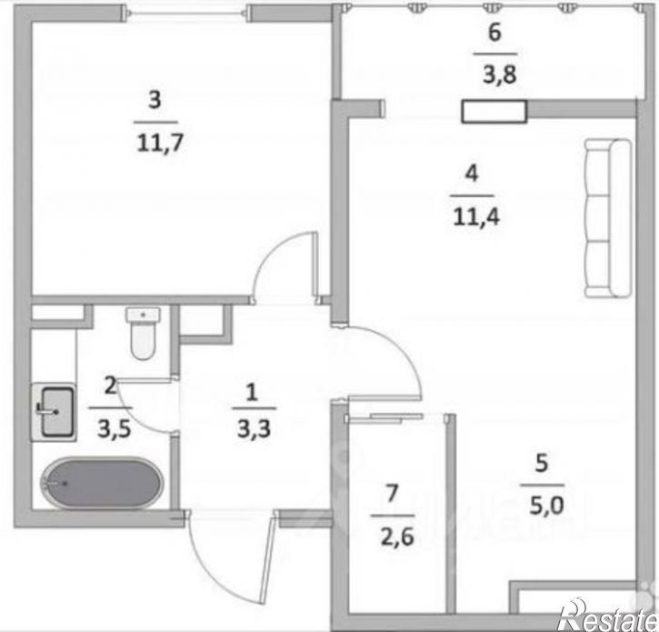 1-комн квартира ул Ленина, 233,  д. 233