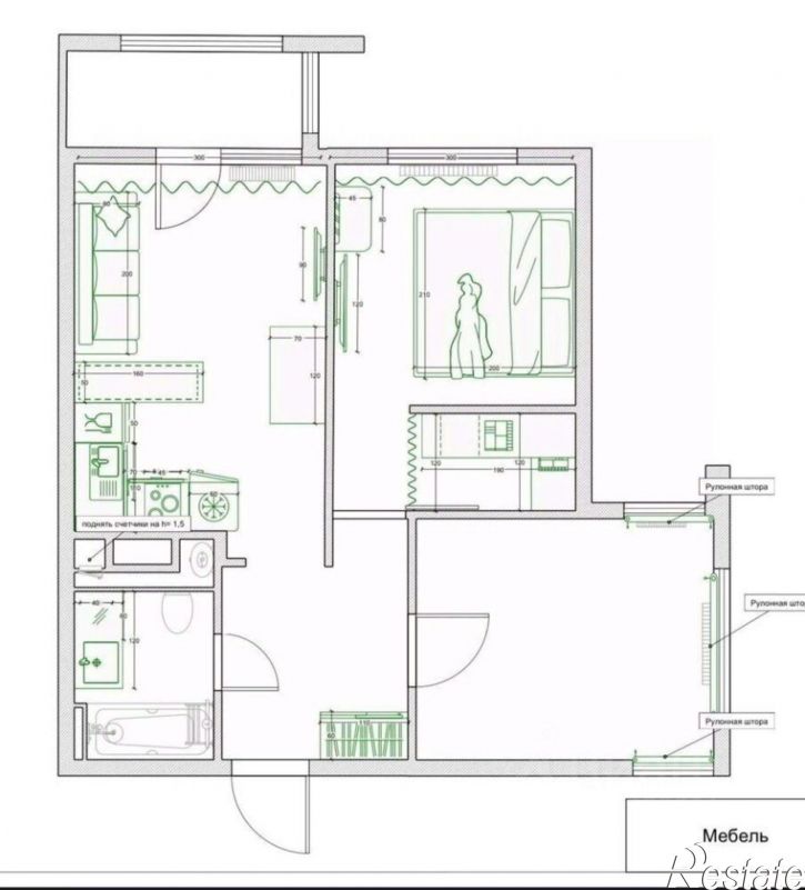 2-комн квартира ул Парковая, 67 2,  д. 67 2,  к. 2
