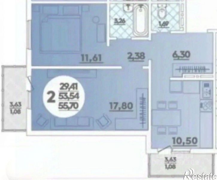 2-комн квартира ул Адмирала Пустошкина, 22 5,  д. 22 5,  к. 5