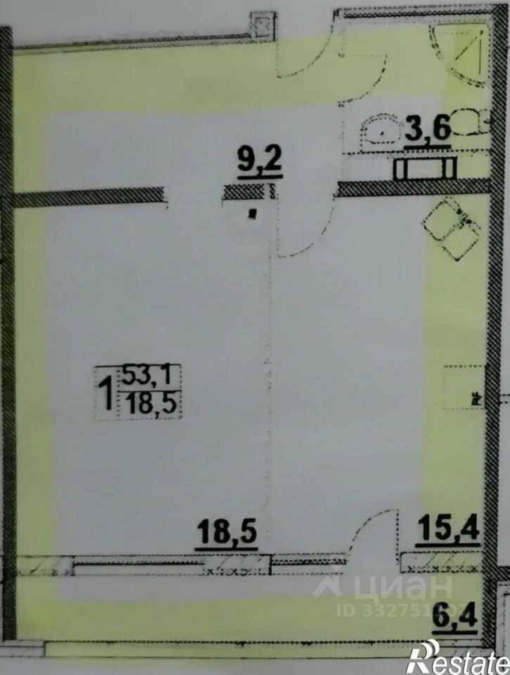 1-комн квартира ул Владимирская, 108 3,  д. 108 3,  к. 3