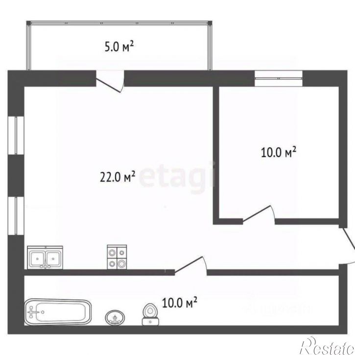 1-комн квартира Северный пер, 1,  д. 1