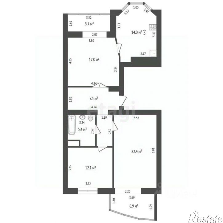 3-комн квартира ул Владимирская, 55 4,  д. 55 4,  к. 4