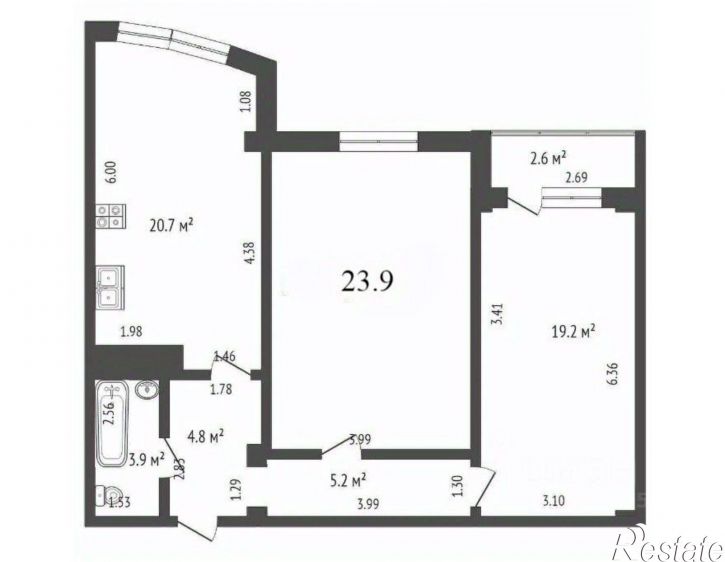 2-комн квартира Анапское шоссе, 1Г,  д. 1Г