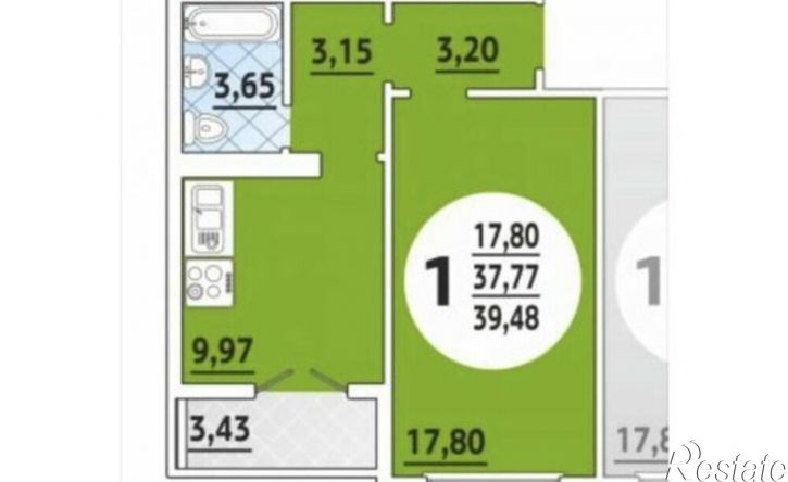 1-комн квартира ул Адмирала Пустошкина, 22 4,  д. 22 4,  к. 4