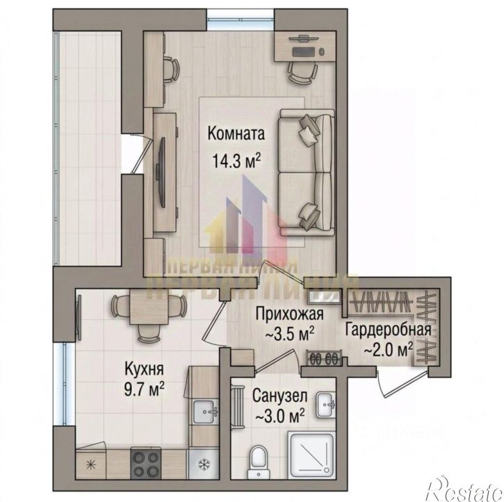 1-комн квартира ул Тургенева, 260,  д. 260