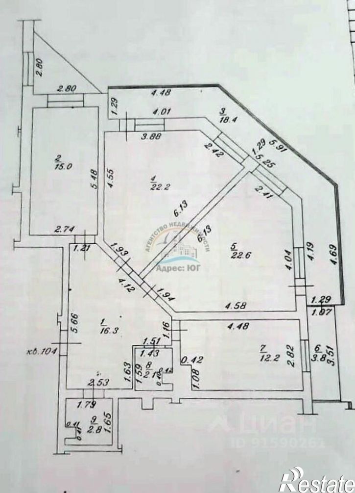 3-комн квартира Тираспольский пер, 1А,  д. 1А