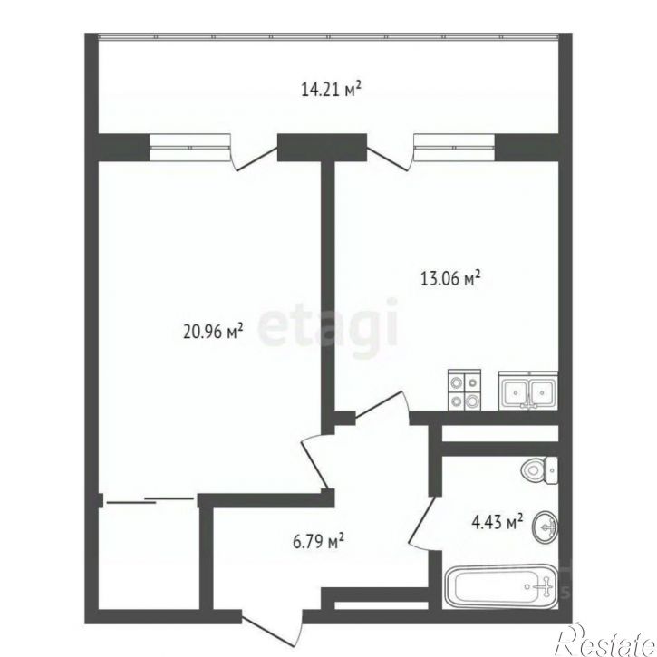 1-комн квартира Симферопольское шоссе, 58,  д. 58