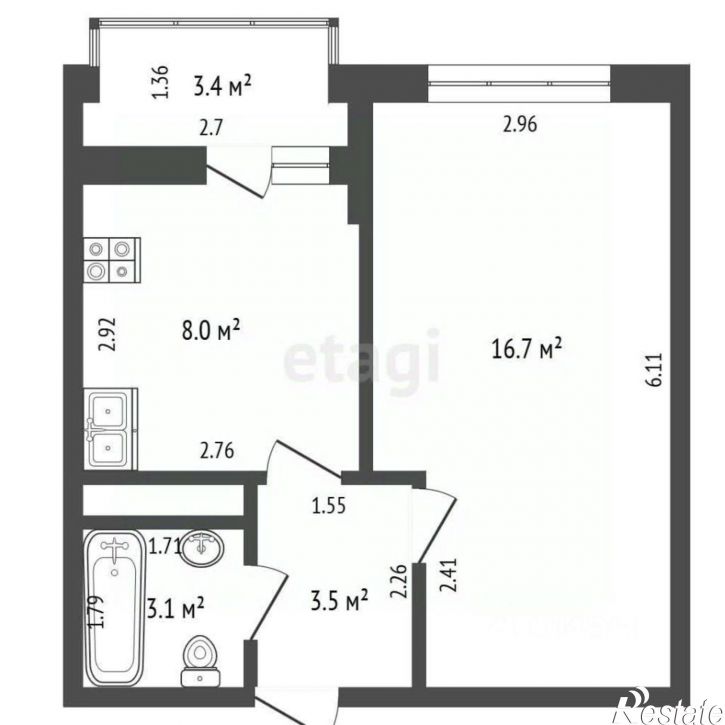 1-комн квартира Анапское шоссе, 24 3,  д. 24 3,  к. 3