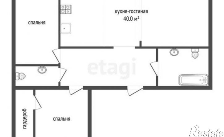 2-комн квартира ул Астраханская, 24,  д. 24