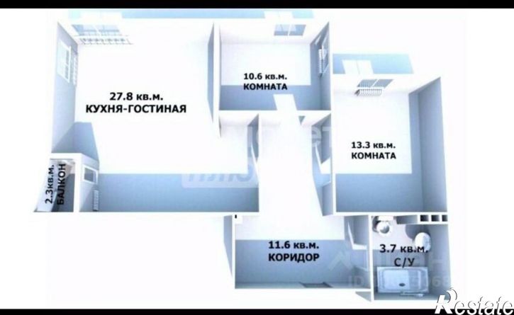 2-комн квартира ул Толстого, 83А,  д. 83А