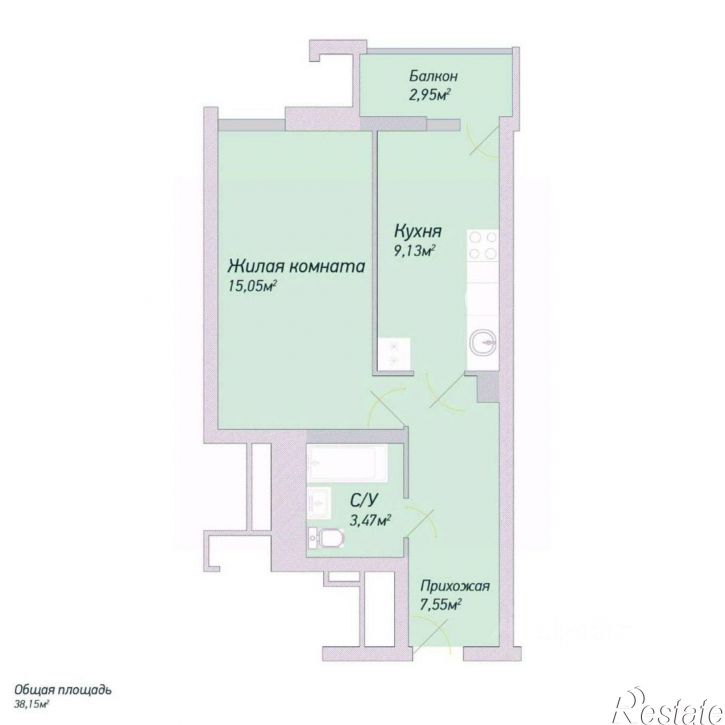 2-комн квартира Анапа, Пионерский проспект, 57к3