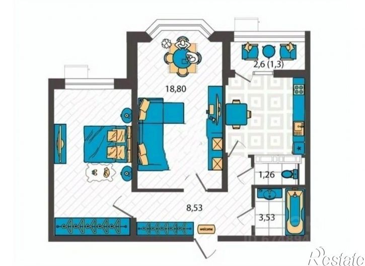 2-комн квартира ул Крылова, 13 2,  д. 13 2,  к. 2
