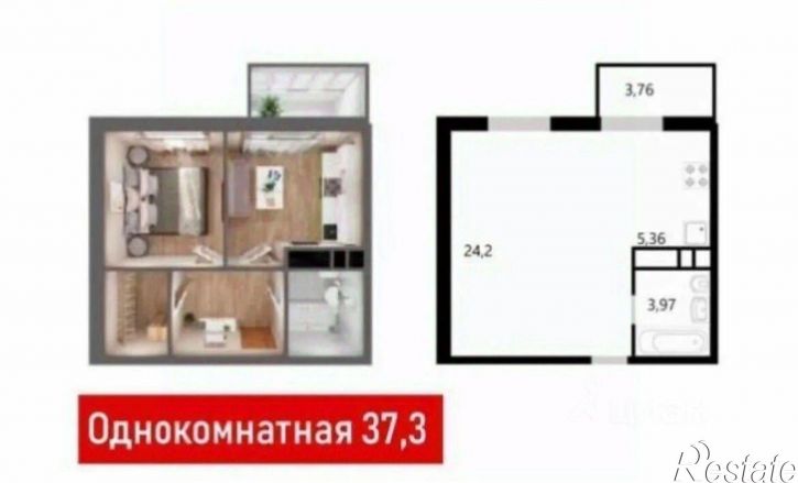 1-комн квартира ул Мирная, 29 9,  д. 29 9,  к. 9