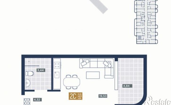 2-комн квартира в новом доме курорт Лучи