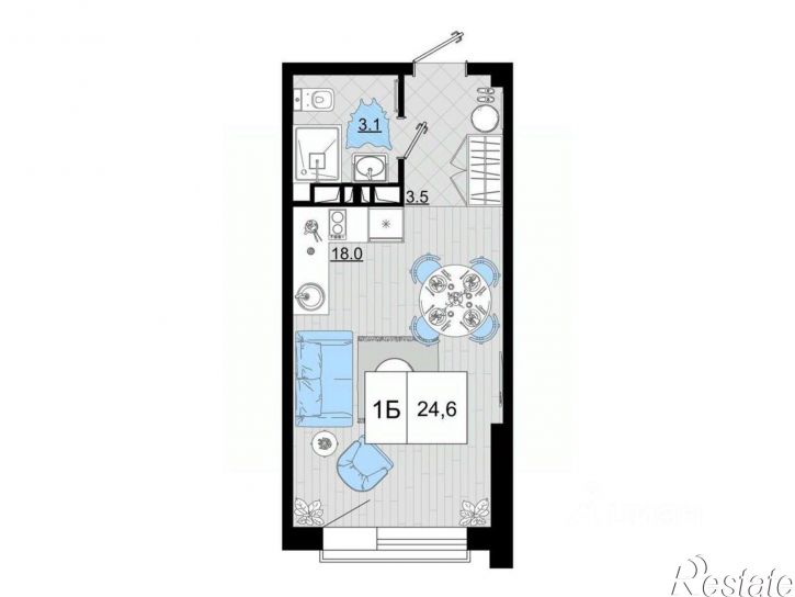 1-комн квартира в новом доме ул Дружбы, 11,  д. 11