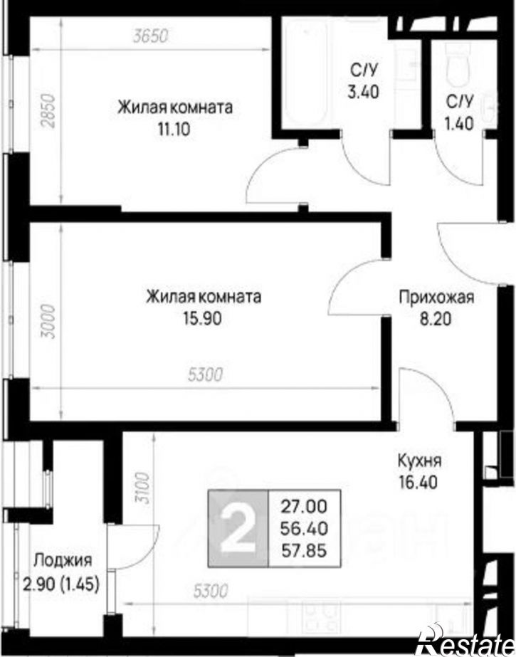 2-комн квартира в новом доме ул Ленина, 148,  д. 148
