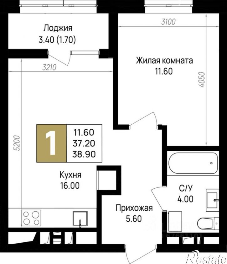1-комн квартира в новом доме ул Ленина, 158,  д. 158