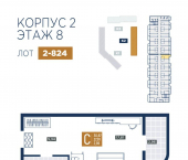 1-комн, 30 кв м, этаж 8/9 ЖК Лучи