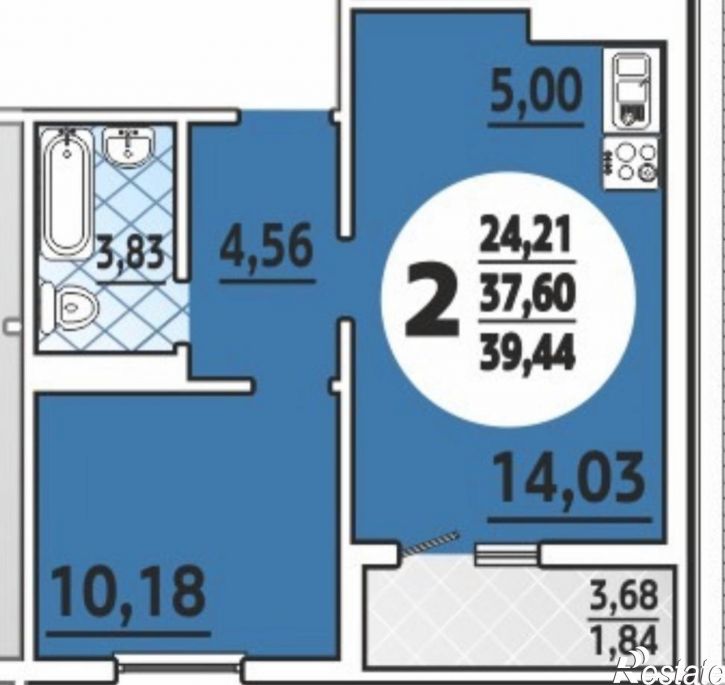 1-комн квартира улица Адмирала Пустошкина, 22к10
