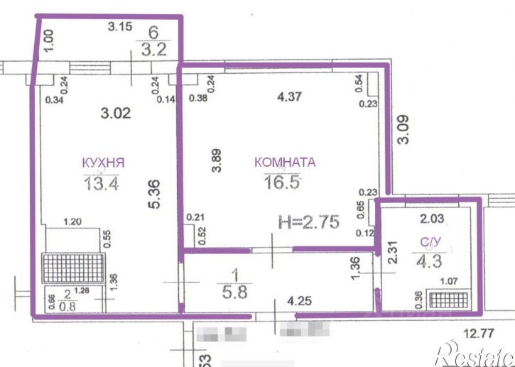 1-комн квартира ул Шевченко, 288Б,  д. 288Б