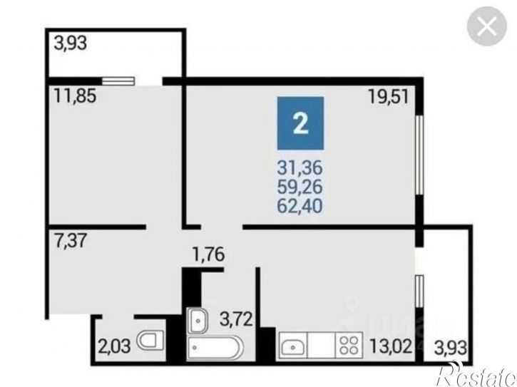 2-комн квартира ул Ленина, 231,  д. 231