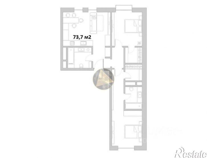 2-комн квартира ул Толстого, 26,  д. 26