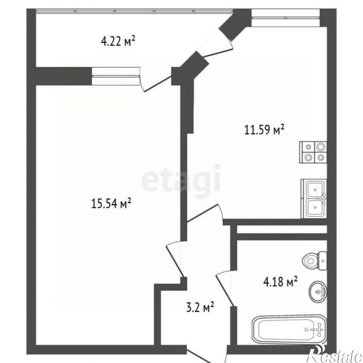 1-комн квартира ул Поликарпова, 2 9,  д. 2 9,  к. 9