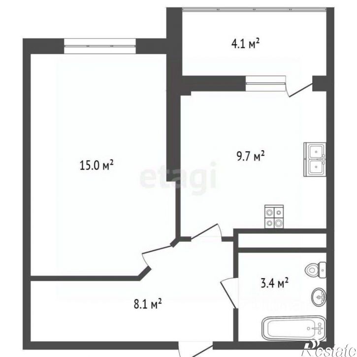 1-комн квартира ул Крестьянская, 27 5,  д. 27 5,  к. 5