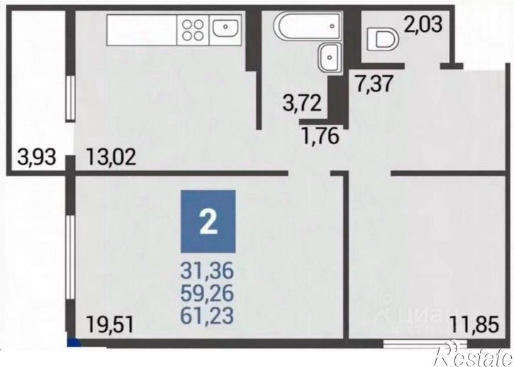2-комн квартира улица Ленина, 229,  д. 229