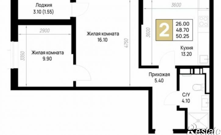 2-комн квартира в новом доме улица Ленина, 148,  д. 148