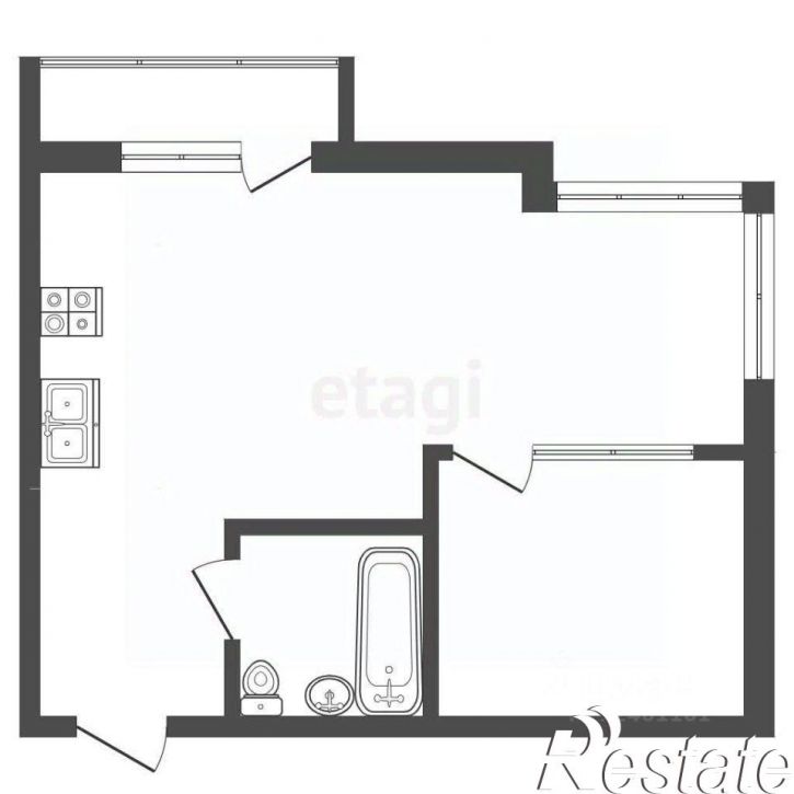 1-комн квартира улица Кирова, 84,  д. 84