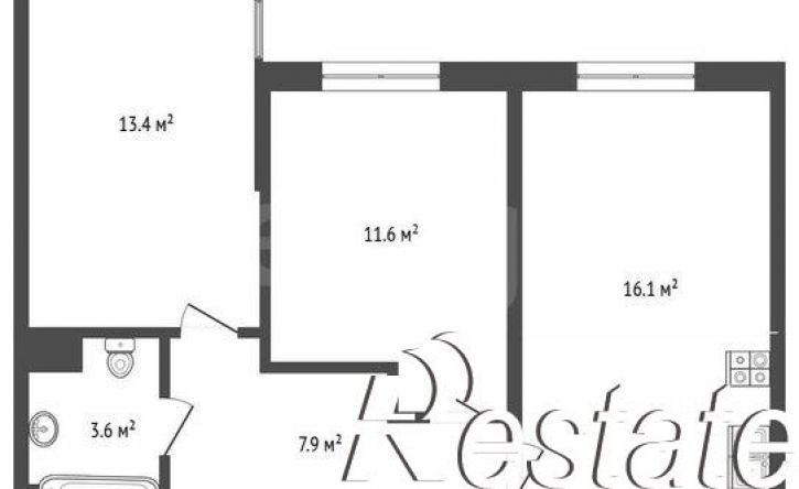 2-комн квартира Анапское шоссе, 32 к4,  д. 32 к4