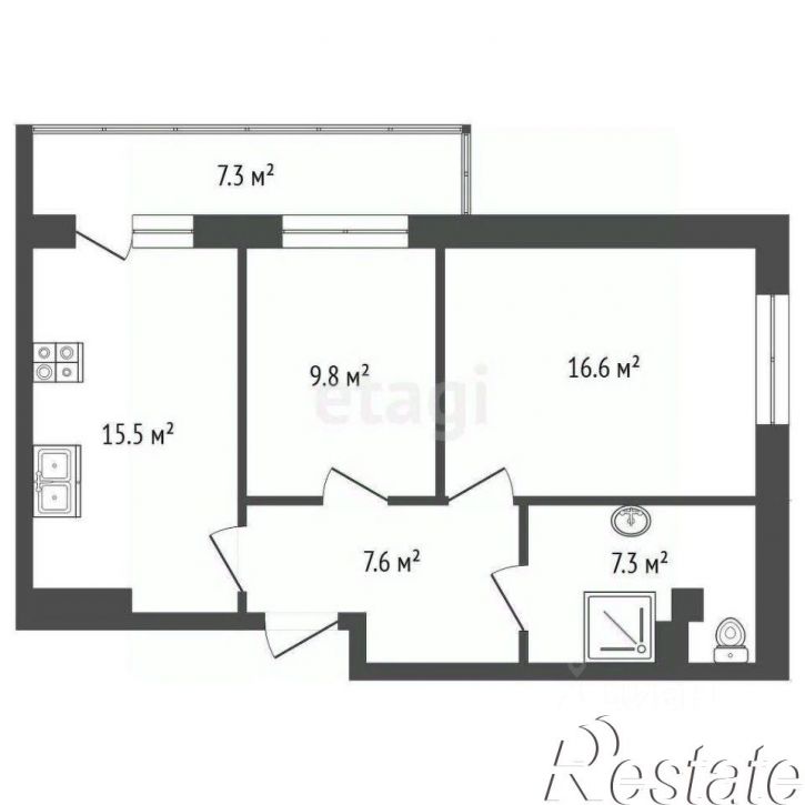 2-комн квартира Родниковый проезд, 15,  д. 15