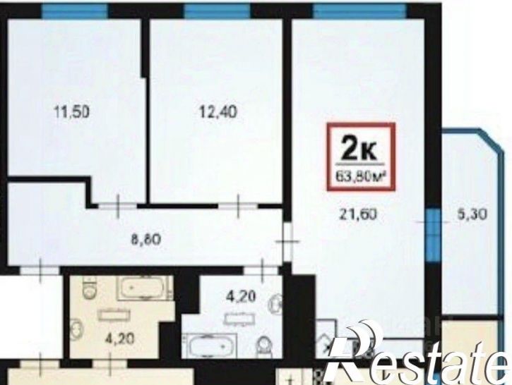 2-комн квартира Анапское шоссе, 32 к4,  д. 32 к4