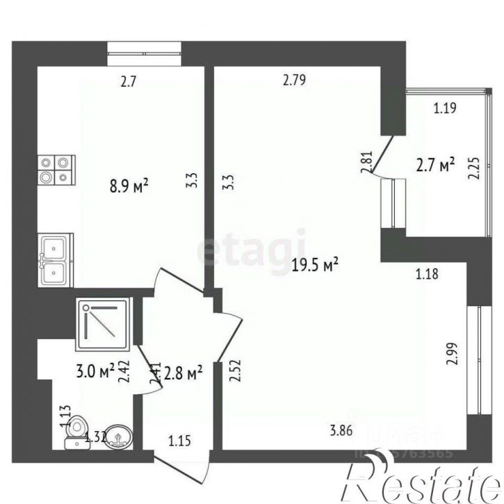 1-комн квартира улица Верхняя дорога, 151 к2,  д. 151 к2