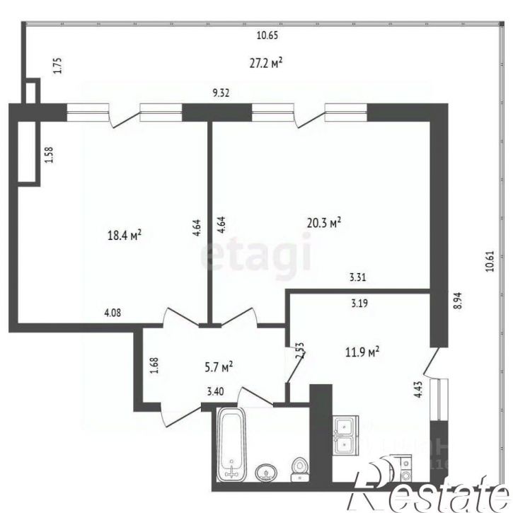 2-комн квартира улица Ивана Голубца, 106,  д. 106