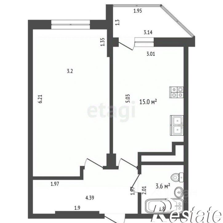 1-комн квартира Владимирская улица, 150,  д. 150