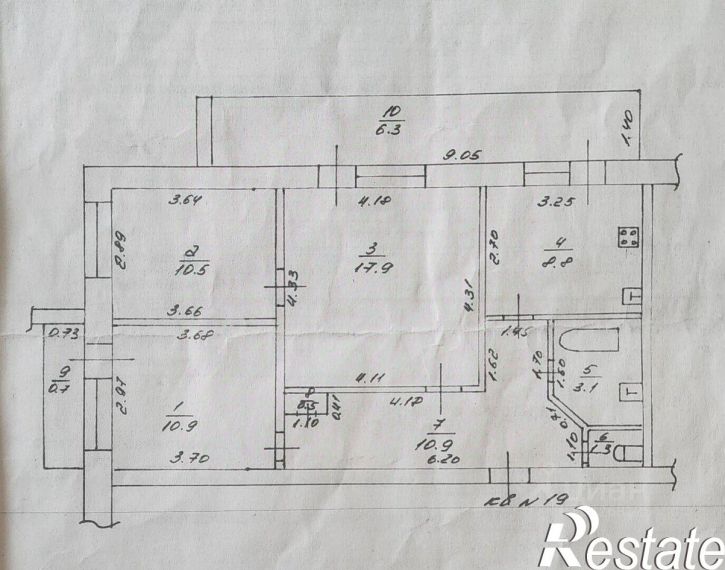 3-комн квартира улица Крылова, 16,  д. 16
